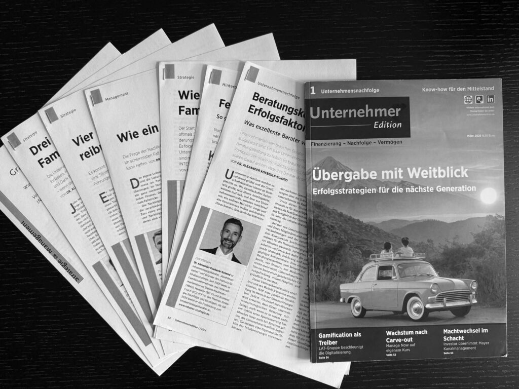 Bild zeigt verschiedenen Ausgaben der Unternehmer Edition